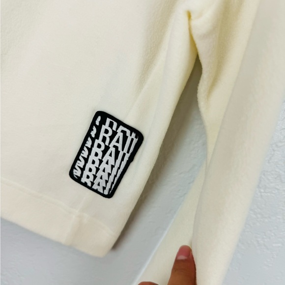 Rains Women's Fleece Sweatshirt Fossil Ivory XS - Picture 4 of 8